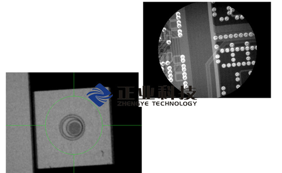 検出し、測定のための X 線の点検機械穴を PCB で置きます