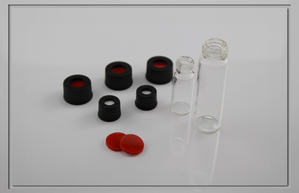 研究室試験の中央穴のプラスチック帽子、1.5ml が付いているガラス シンチレーション ガラスびん